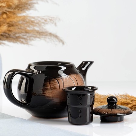 Teapot "Coys" with a liner, 1l / 14x15.5cm, old man-2