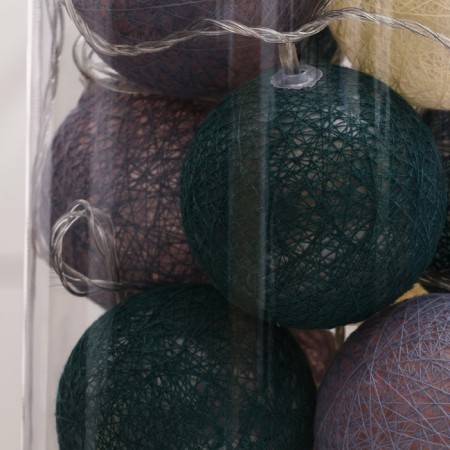 Garland “thread” 5 m with nozzles “Gray-green balls”, ip20, transparent thread, 20 LED, white glow, 220 V-10
