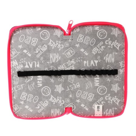 Penal 2 sections 110*190 fabric PCT 11-42 "Black-Yarko-pink" 56330-5