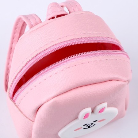 Bag for the doll "Cute rabbit", pink color-5