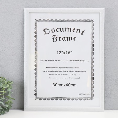 Photo frame plastic 30x40 cm "Wave section" white 42.6x32.6x1 cm