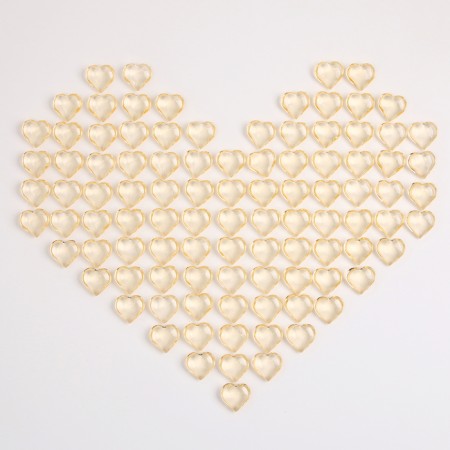 Plastic sores are decorative, set of 100 pcs., Size 1 pc. - 2 × 2 cm, gold color-3