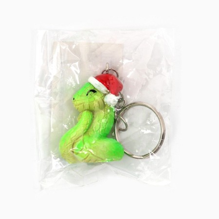 New Year's keychain for keys, voluminous "New Year: Snake" 2.3 x 8.5 cm-6