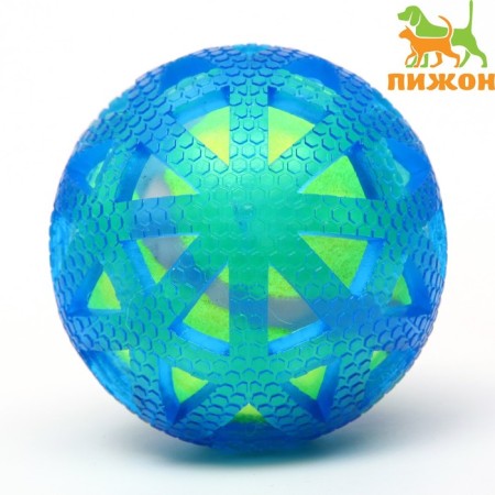 Dog ball "Double pleasure of the web", tpr+felt ball, 7.6 cm