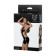 Glossy, Wetlook dress, with red lacing, black color, size l