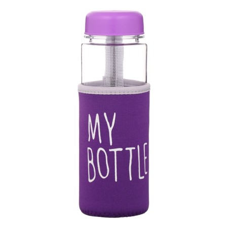 Water bottle, 500 ml, My Bottle, 19.5 x 6 cm, Czech in the kit, purple