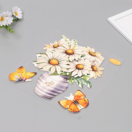 Interior plastic sticker "Chamomile" 40x31 cm-1