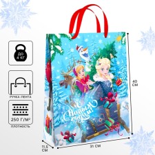 New Year. Gift package, 31x40x11.5 cm, packaging, cold heart
