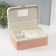 Casket to the leatherette for jewelry "Bow" white-pink 17x23.5x10 cm