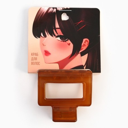 Hair crab on the postcard "Beauty", 4.8 x 5 x 3.3 cm