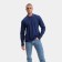 Polo male with long sleeve, dark blue color, size 48 (l)