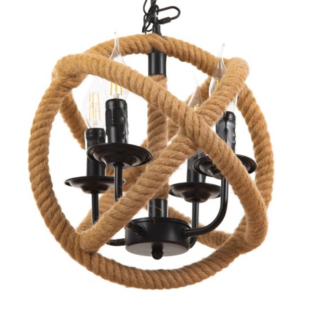 Bayerlux chandelier "Weaving" 4x40W E27 Black 40x40x140 cm-1