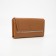 Women's wallet on the button, mustard color