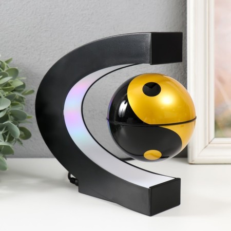 Levitative souvenir "Yin-Yang" Black ball d = 8.5 cm 17.4x8.5x17.4 cm-3