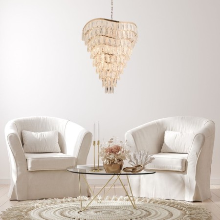 Suspended Indigo, 12030/13p Gold. 13x40W, E14, 800x800x960/2120 mm, transparent color-4