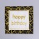 Paper napkins "Happy birthday", 33 × 33 cm, set 12 pieces, black