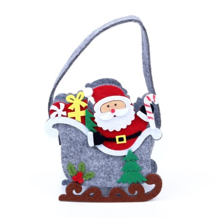 New Year's basket for decor "Santa Claus and Sani" 13 × 7 × 19 cm-3