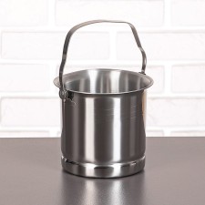 A stainless steel ice bucket, 1.3 l, 14.5 × 12.5 cm