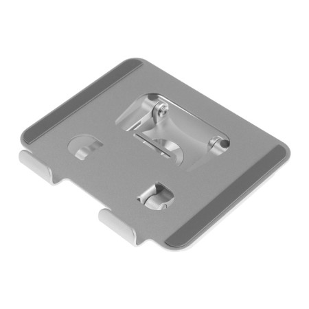 A tablet stand, adjustable folding, 360 ° rotation, metal, silver-3