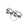 The shackles of Pecado BDSM, soft, with two straps, with eyelets, genuine leather, white-black