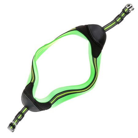 Super-furry harness with reflective firmware, girth 62-69 cm, green-6