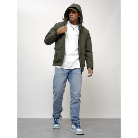 Male spring jacket, size 50, khaki color-8