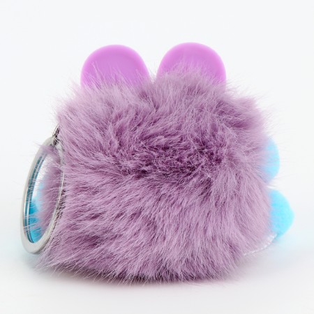 Soft toy "Fluffy with ears" on the key fob, 10 cm, color mix-4