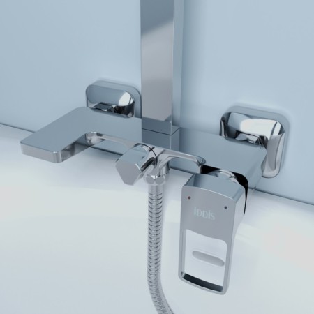 Shower mixer IDDIS BILD BILSB1Fi06, 350x200x1400 mm, with the upper shower, chrome-6