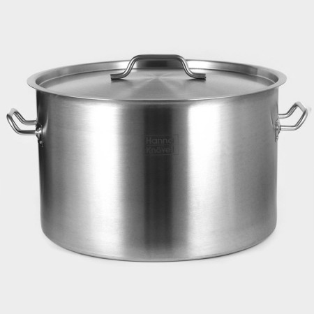 Hanna Knovell stainless steel pan with a lid, 47 l, d = 45 cm, h = 28 cm, wall thickness 1 mm-4