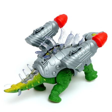 Dinosaur "Dino-Win", works from batteries, shoots with rockets, light and sound, color mix-2