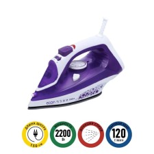 Iron ECON ECO-BI2201, 2200W, ceramic sole, 40 g/min, 300 ml, purple color