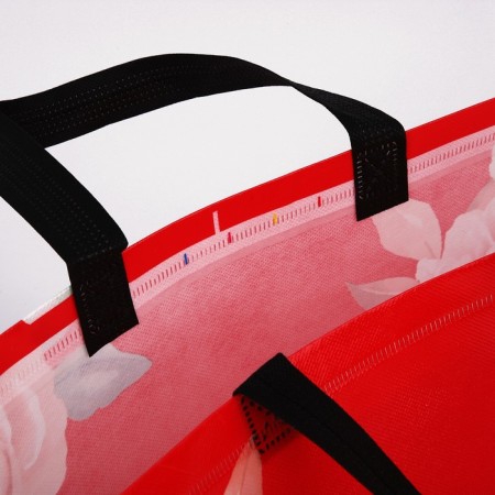 Household bag without fastening, red color-2