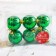 Set of balls plastic D-5 cm, 6 pcs "Fleur" Green