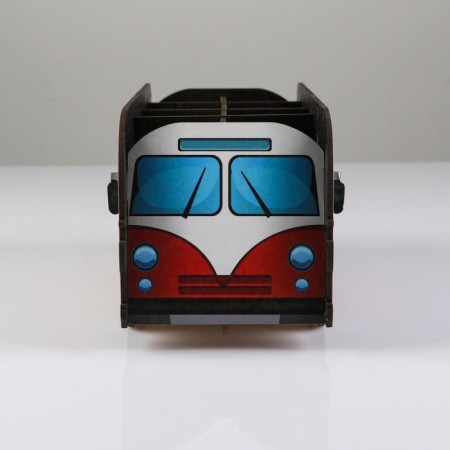 Chancellery stand wooden "van", with a print-3