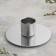 Circle Circle Circle for one candle, 7x3 cm, chrome