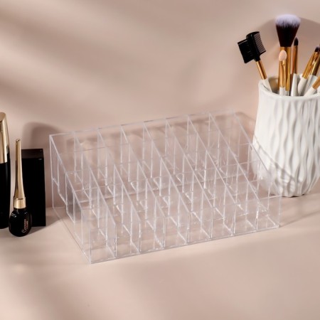 Organizer for storing manicure/cosmetic supplies, 40 sections, 19 × 12 × 8 cm, color transparent color-2