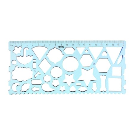Set of stencils, 2 pieces, geometric shapes, plastic, mix-2