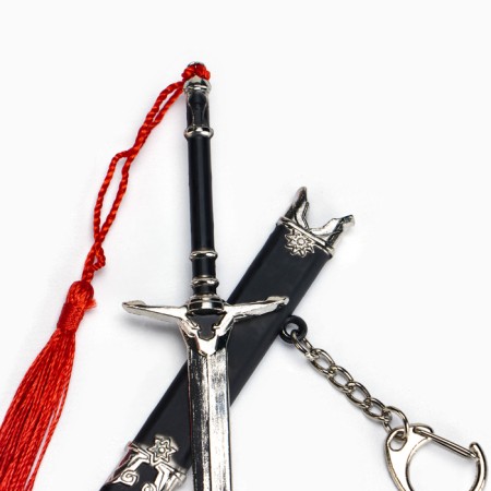Souvenir weapon suspended mini "anime sword", keychain, 21 cm, black-4