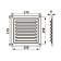 Ventilation grate Zein Lux RM1717C, 175 x 175 mm, with a grid, metal, galvanizing