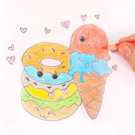 Colored pencils pastel, 12 colors, trihedral, cold heart-1