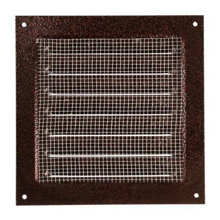 Ventilation grate Zein luxury RM1717M, 175x175 mm, with a grid, metal, copper antique-5