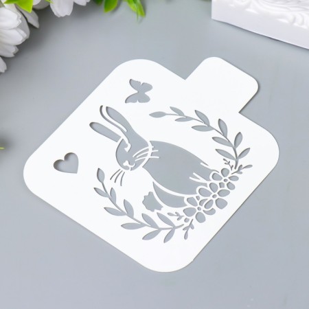 Plastic "rabbit" 9x9 cm stencil-1