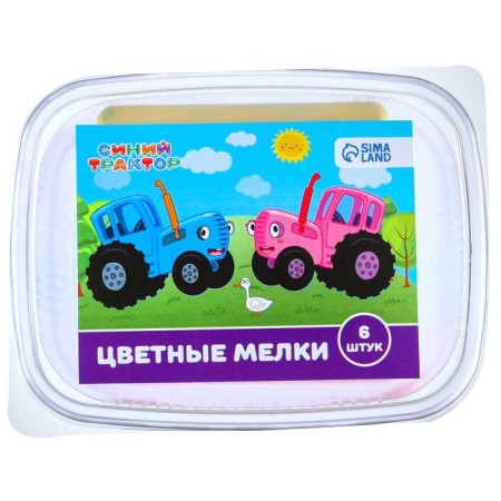 Set of colored crayons Blue Tractor, 6 colors-8