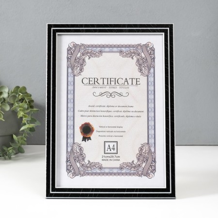 Photo frame Plastic format A4 "Double section" Black 23.8x32.5x1 cm