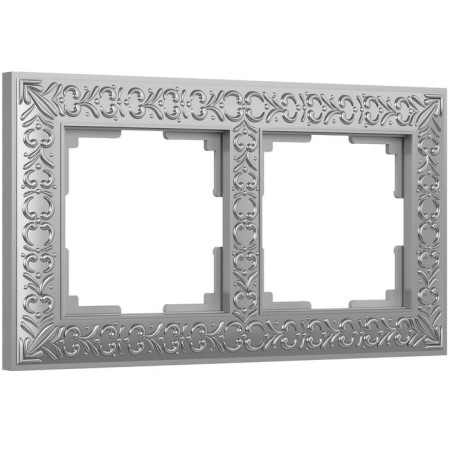 Frame for 2 posts WL07-FRAME-02 Matte chrome color, plastic material-1