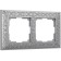 Frame for 2 posts WL07-FRAME-02 Matte chrome color, plastic material