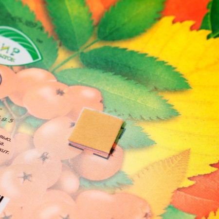 Decoration on the adhesive tape "Autumn Bouquet" Red, Green, 18x18 cm-2