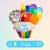 Набор шаров «Happy Birthday. Пироженка», латекс, фольга, 9 шт.