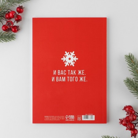 New Year. Diary in the thin cover A5, 80 liters "Dissatisfied face"-4