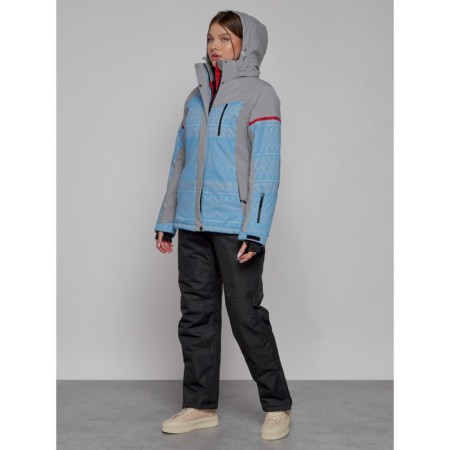 Ski jacket female winter, size 48, blue color-3